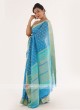 Blue Chiffon Saree